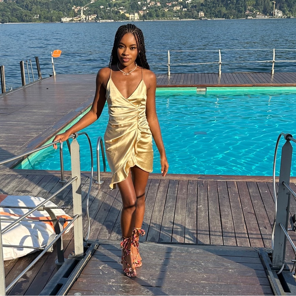 Beautiful Shiny Yellow Dress